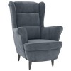 vidaXL Armchair Dark Gray Velvet - 2 of 4