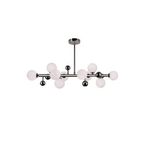 CWI Lighting Element 10 Light Chandelier With Polished Nickel Finish - 1 of 4