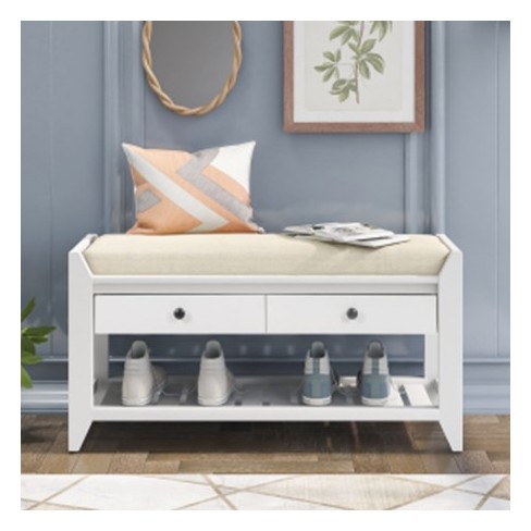 39''storage Living Room Foot Rest With Cushion Seating And Storage ...