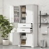 Vynxaria Storage Cabinet with Multi-Functional Storage Space for Kitchen/Bathroom/Dining Room/Living Room , 2 Drawers,white - 3 of 4
