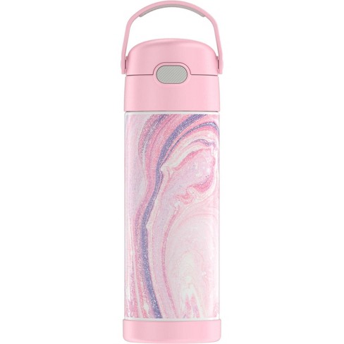 Thermos Stainless Steel Vacuum Insulated Funtainer Water Bottle, Pink Dreamy, 16 fl oz