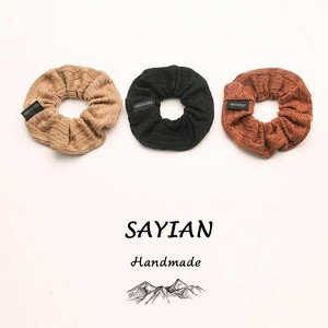 6 pcs Elegant Furry Striped weaving Scrunchies - Soft, Stretchy, and Detachable Hair Ties for Ponytails, Fluffy Hair Elastics - 1 of 4