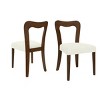 Upholstered Dining Chair Set of 2 Modern Contemporary with Rubberwood Frame & Open Back for Dining Room Kitchen-Baofuwish - 2 of 4