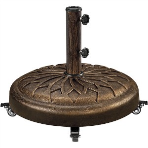 Yaheetech 20″ Round Rolling Heavy-duty Self-Weight Market Umbrella Base Stand - 1 of 4
