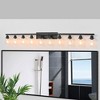 65.4inch Vanity Lights Fixtures Matte Black 10 Light Modern Vanity Lights Black Bathroom Wall Lighting for Mirror Bedroom,Living Room - 4 of 4