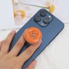 Unique Bargains Button Design Adhesive Phone Grip Orange 1 Pc - 4 of 4