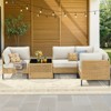Buenhomino Patio Furniture Set – Outdoor Sectional Wicker Sofa with Cushions, All-Weather PE Rattan Conversation Set for Garden, Balcony & Poolside - 2 of 4