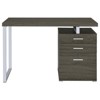 NicBex Home Office Desk 47.25" L Morden Reversible Writing Desk with 3 Drawers, Wooden Desktop and Metal Legs for Office, Study, Living Room - 2 of 4