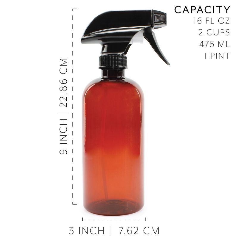 Cornucopia Brands Brown Plastic Spray Bottles; PET BPA-free, for Aromatherapy, DIY Cleaning, Kitchen, 2 of 7