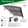 Sapphtopaz Window Awning Door Canopy Exterior 79" x 34" Awnings for Doors Polycarbonate Aluminum Alloy with Valance - 3 of 4