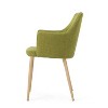 GDFStudio Navagio Mid Century Modern Fabric Upholstered Dining Chairs (Set of 2) - 4 of 4