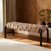 Christopher Knight Home Xander Modern Teddy Braided Upholstered Bench with Metal Legs - 2 of 4