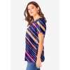 Roaman's Women's Plus Size Swing Ultimate Tee With Keyhole Back - 4 of 4