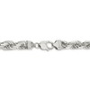 Black Bow Jewelry Men's 10.25mm Sterling Silver Solid Diamond Cut Rope Chain Necklace - 4 of 4