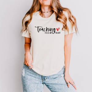 Simply Sage Market Teaching Fills My Heart Short Sleeve Tee - 1 of 4
