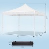 10x10 Pop Up Canopy Tent with Roller Bag, Commercial Heavy Duty Portable Shelter with Waterproof & UV Protection Fabric for Events, Parties, Camping - 4 of 4