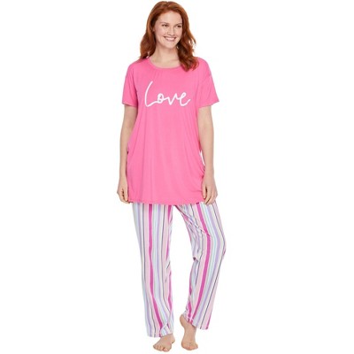 Dreams & Co. Plus Size Soft Pj Tunic Tee