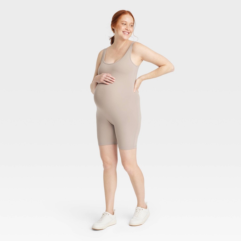 Sleeveless Unitard Maternity Jumpsuit - Isabel Maternity by Ingrid & Isabel™ Taupe XXL