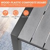 Pellebant Patio Dining Table Durable WPC Tabletop Aluminum Frame Indoor/Outdoor Dining Table for Backyards Poolside Gardens - 3 of 4