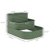 Vince 3-Tier Galvanized Raised Garden Bed, 62.25" x 43" x 32.25" Planter Box with Rubber Strip Edging, Patio Outdoor Furniture - The Pop Home - 3 of 4