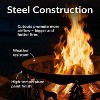Sunnydaze Forest Wilderness Heavy-Duty Steel Fire Pit Ring with 360-Degree Wildlife Cutouts - 36-Inch Round - Black - 4 of 4