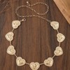Anna-Kaci Women's Heart Chain Belt with Textured Linked Design and Adjustable Fit 43.5x1.5in - 2 of 4