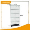 ACEPANO 62.9 in. H Floor-Standing 5-Tier Glass Display Cabinet with Double Doors & Fixed Shelves for Home & Office-Black - 4 of 4