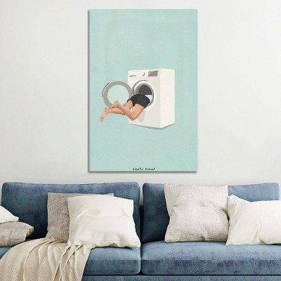 iCanvas Looking For My Socks by Giselle Dekel Canvas Print Wall Art