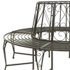 Tree Bench Silver grey Steel 63 in diameter Outdoor Bench RoundvidaXL - 4 of 4
