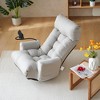 Racxily Chaise Lounge Chair, Rotatable seat Leisure Chair for Living Room, Padded Outdoor Tanning Chair - 3 of 4