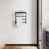 SEVOBAL Bathroom Towel Holders Heated Towel Rack with Top Shelf Space Saving Design for Bathroom and Home, Black, 18.7"*8.56"*22.05" - 3 of 4