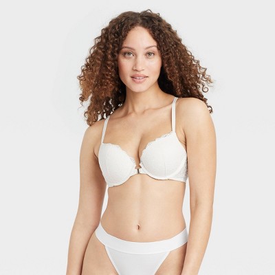 Women's Racerback Lace Push-up Bra - Auden™ White 34ddd : Target