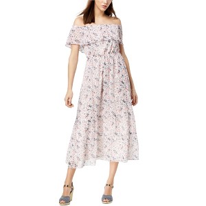 maison Jules Womens Off-The-Shoulder Floral Maxi Dress - 1 of 1