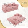 Convertible Sofa Couch Modern Ergonomic Design with Removable Cover and Storage Pocket for Living Room 77.95" Wide - 3irtyhousy - 4 of 4