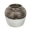 13x13x11" Round Sienna Brown Ceramic Accent Vase - 2 of 4