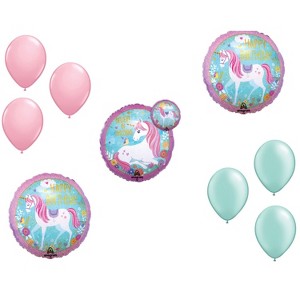 LOONBALLOON Unicron Theme Balloon Set, 18 inch HOLOGRAPHIC MAGICAL UNICORN Balloons and 6x latex balllons - 1 of 1