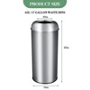 17 Gal/65L Open Top Trash Can, Heavy Duty Commercial Kitchen Waste Bin, Brushed Stainless Steel Finish, Fingerprint-Resistant - 2 of 4