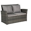 Pieces Outdoor Patio Furniture Sets Garden Rattan Chair Wicker Set - 4 of 4