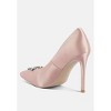 Rhinestones Embellished Satin Stiletto Pumps Women - 4 of 4