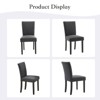Modern Dining Chairs Set of 2, Upholstered Fabric Kitchen Chairs with Nailhead Trim, Comfortable Dining Chairs for Small Space Apartment, Home - 3 of 4