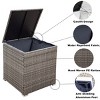 ELJGET 4 Pieces Wicker Outdoor Patio Conversation Set, Wicker Rattan Patio Sectional Sofa with Storage Box - 4 of 4