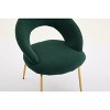 PAGED Dining Chairs with Curved Backrest, Upholstered Living Room Chairs with Golden Metal Legs for Living Room, Restaurant - 4 of 4