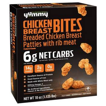 Yummy Breaded Chicken Breast Bites with Rib Meat - Frozen - 18oz