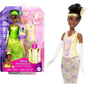 Disney Princess 2 in 1 Stories Tiana 11.5 " Fashion Doll Set and Fashion Accessories - 1 of 4
