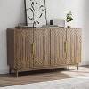 TIRAMISUBEST Carved Walnut Buffet Cabinet with Curved Edge Design - 4 of 4