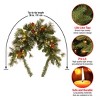 36" Wintry Pine Mailbox Swag with Battery Operated Warm White LED Lights - National Tree Company - 4 of 4