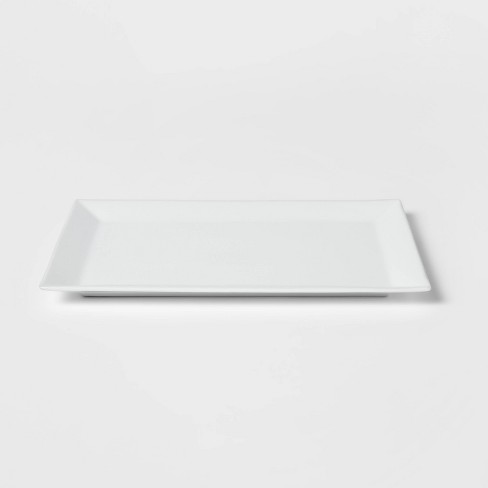 White rectangular shop serving platter