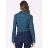 INSPIRE CHIC Women's Casual Faux Suede Notched Collar Button Up Cropped Jacket with Pockets - 4 of 4