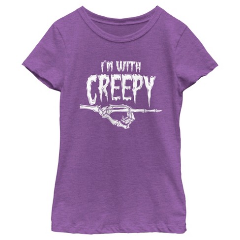 Girl's Lost Gods Halloween I'm With Creepy T-Shirt - image 1 of 4