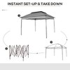 TiramisuBest 11'x11' Outdoor Pop-Up Gazebo,Removable Zipper Netting & 2-Tier Soft Top for Patio/Backyard/Garden/Camping (Coffee) - 4 of 4